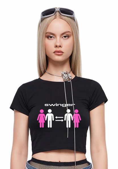 Swinger Partners Y2K Baby Tee Cherrykitten