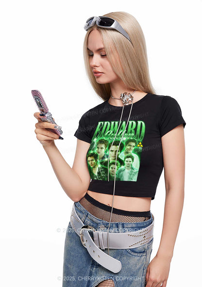 EC Green Lightning Y2K Baby Tee Cherrykitten