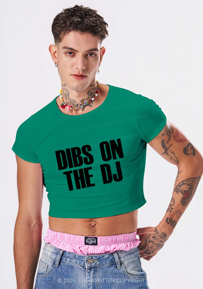 Dibs On The DJ Y2K Baby Tee Cherrykitten