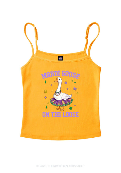 Mardi Gras Goose Y2K Spaghetti Strap Cami Cherrykitten