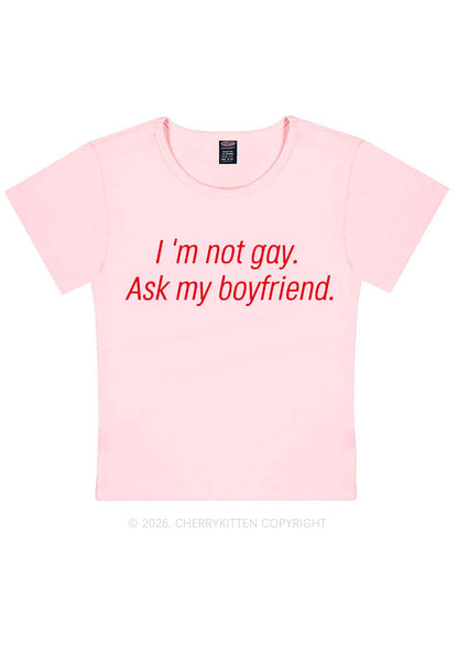 Im Not Gay Pride Y2K Baby Tee Cherrykitten