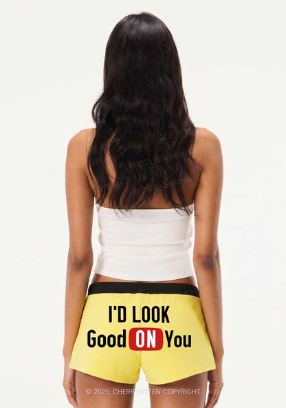 Good On You Y2K Drawstring Mini Shorts Cherrykitten