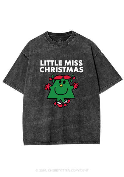 Christmas Little Miss Y2K Washed Tee Cherrykitten