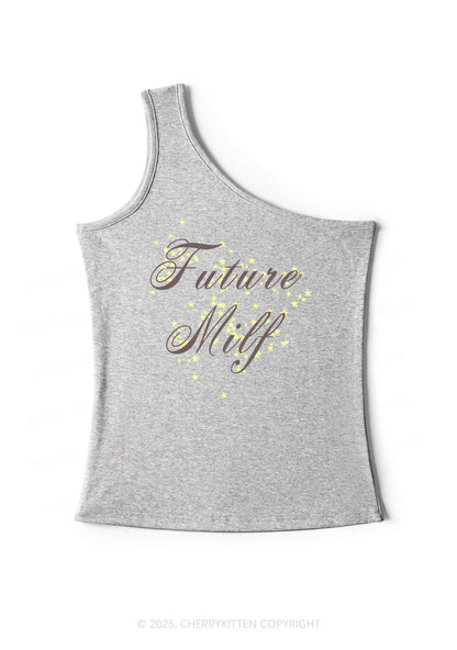 Future Mxxf Y2K One Shoulder Tank Top Cherrykitten