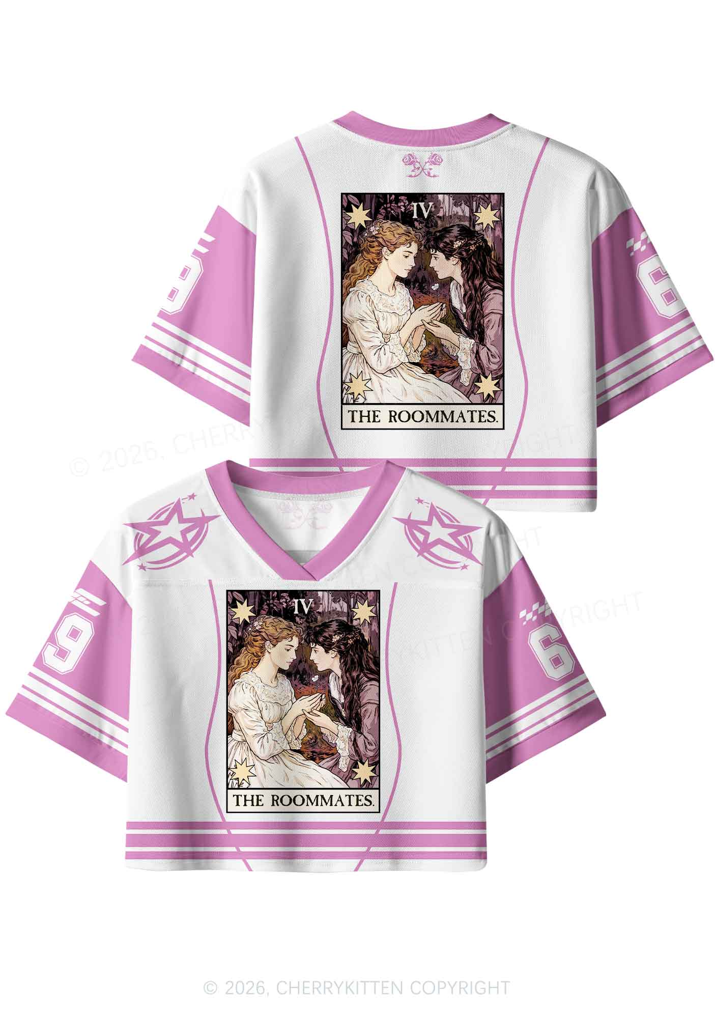 The Roommates Pride Y2K Crop Sport Jersey Shirts Cherrykitten
