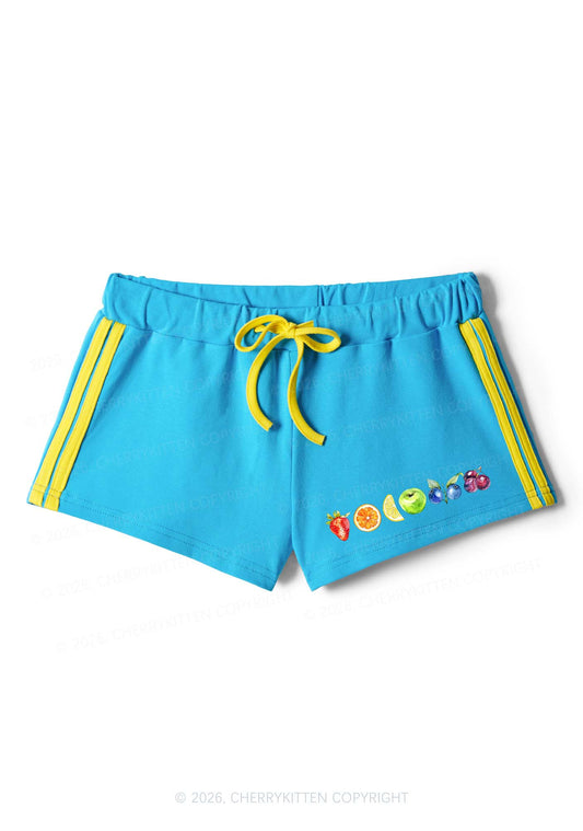Six Fruity Pride Y2K Drawstring Mini Shorts Cherrykitten