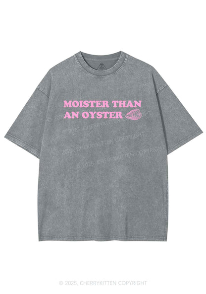 Moister Than An Oyster Y2K Shirts Washed Tee Cherrykitten