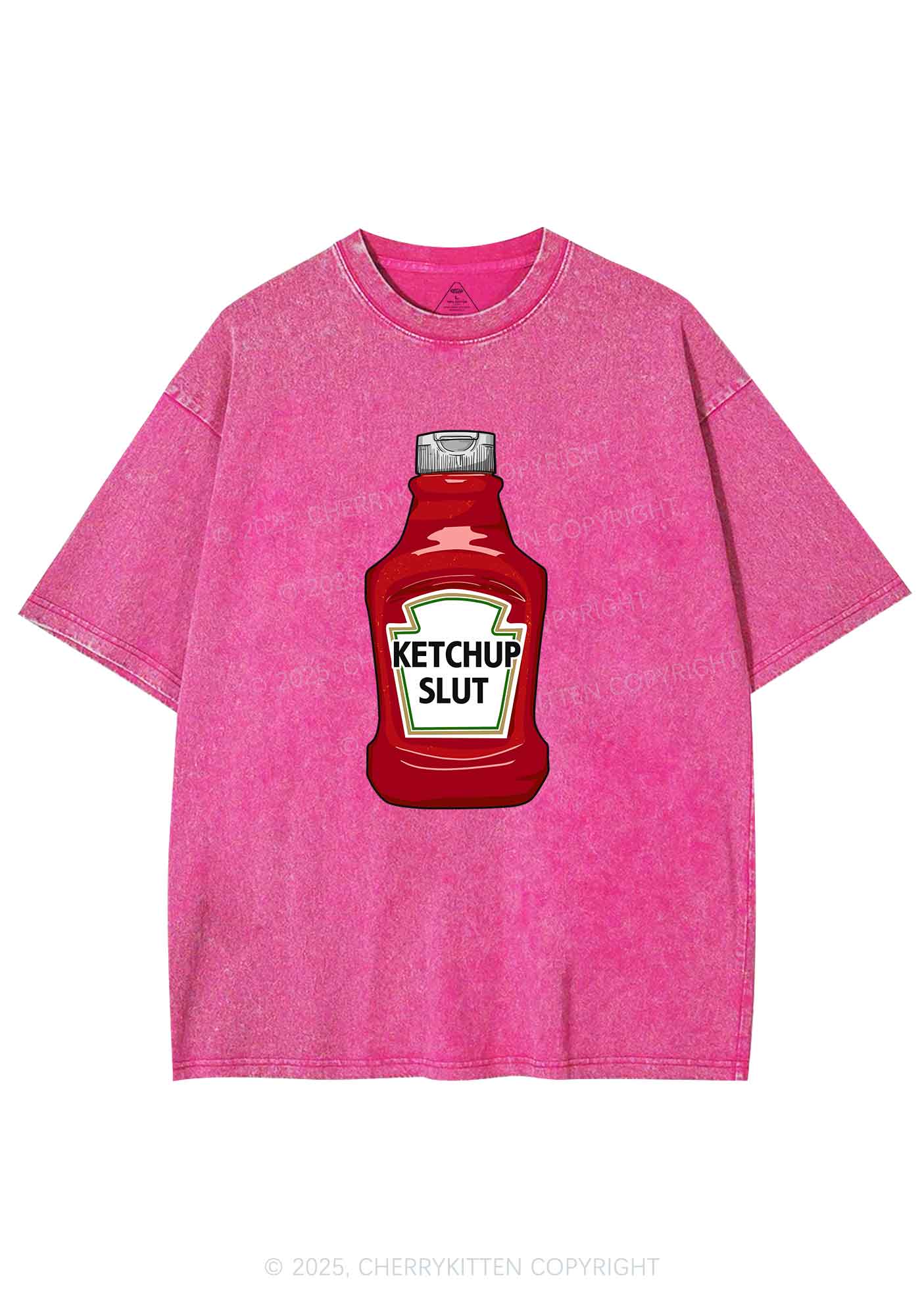 Ketchup Slxt Y2K Shirts Washed Tee Cherrykitten