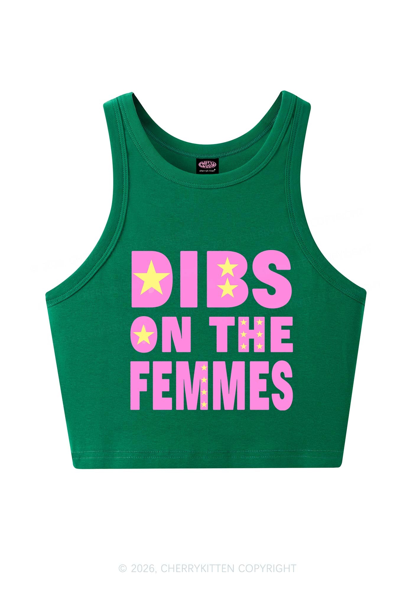 Dibs On The Femmes Pride Y2K Crop Tank Top Cherrykitten