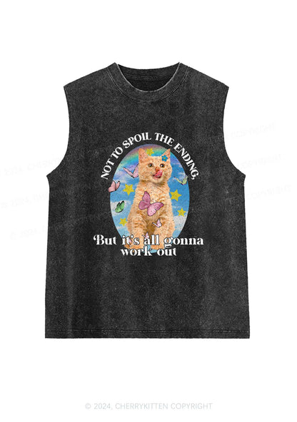 It's Gonna Work Out Y2K Washed Tank Cherrykitten