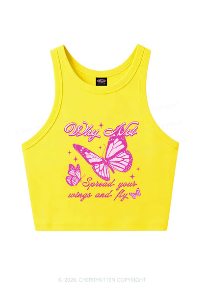 Spread Your Wings And Fly Y2K Crop Tank Top Cherrykitten