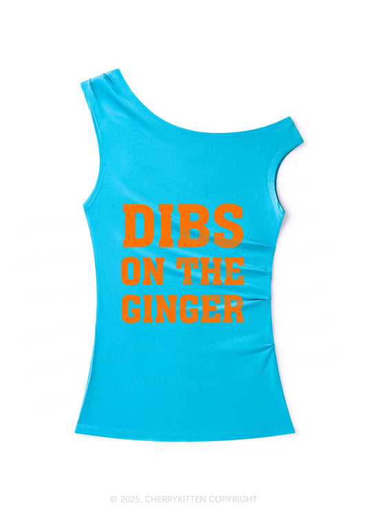 Dibs On The Ginger St Patricks Y2K Off Shoulder Tank Top Cherrykitten