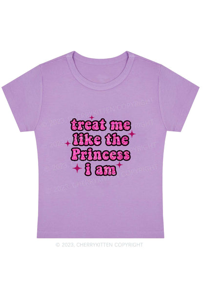 Curvy Treat Me Like The Princess I Am Y2K Baby Tee Cherrykitten