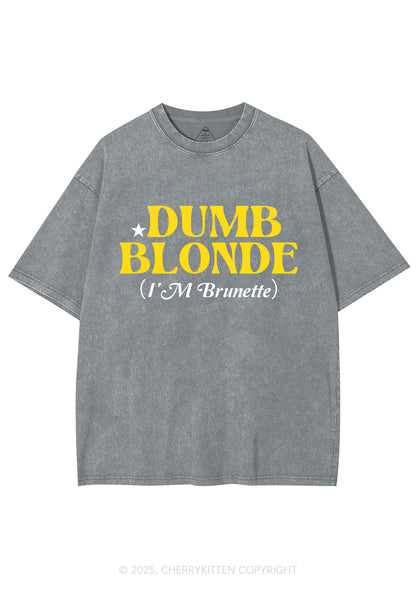 Dumb Blonde Brunette Y2K Shirts Washed Tee Cherrykitten