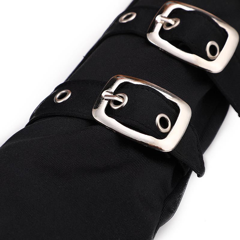 Punk Style Halloween Party Y2K Half Finger Gloves