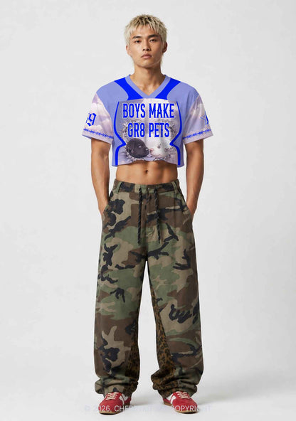 Boys Make Pets Dogs Y2K Crop Sport Jersey Shirts Cherrykitten