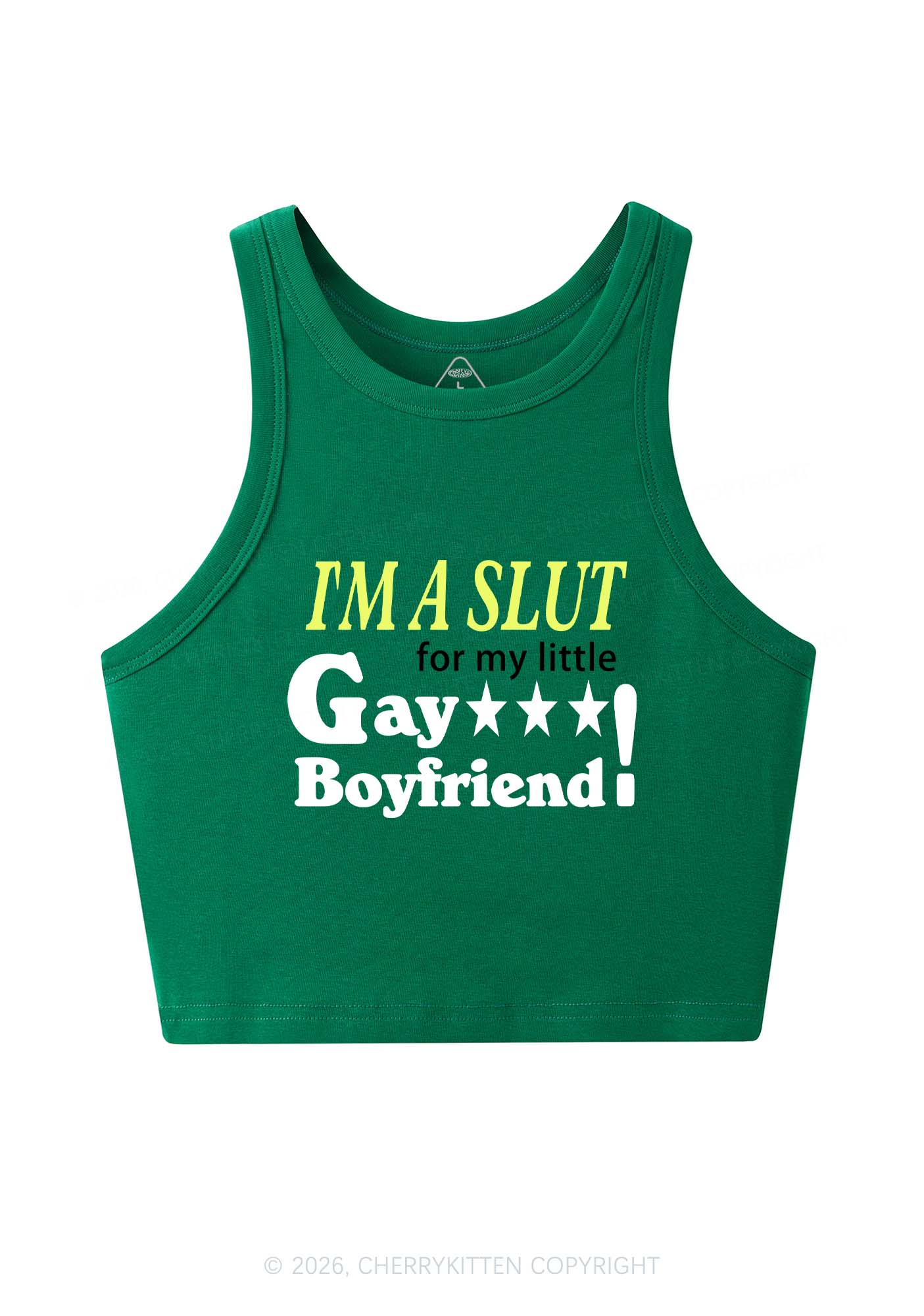 Slxt For Gay Boyfriend Pride Y2K Crop Tank Top Cherrykitten
