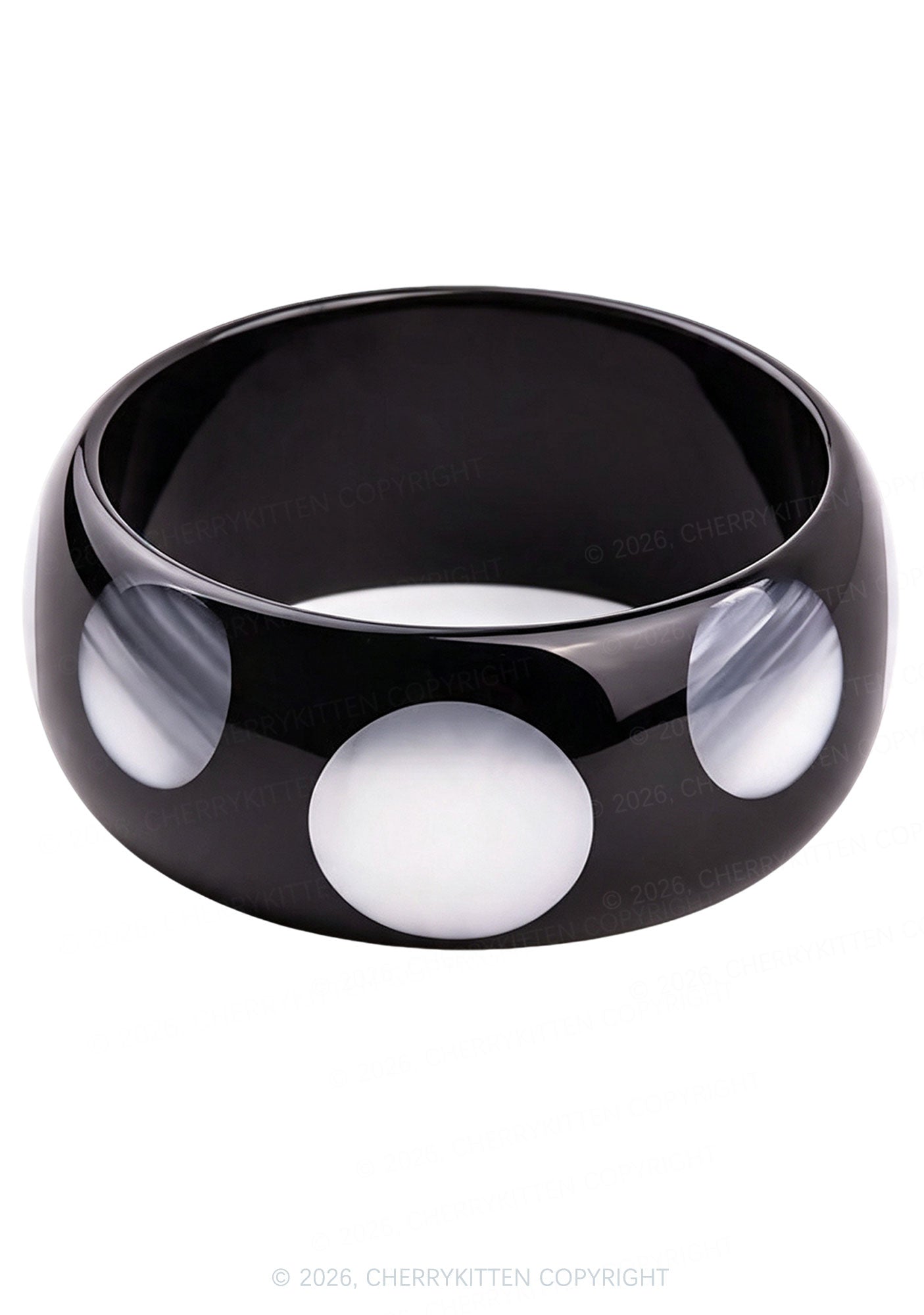 Retro Polka Dots Y2K Cuff Bangle Cherrykitten