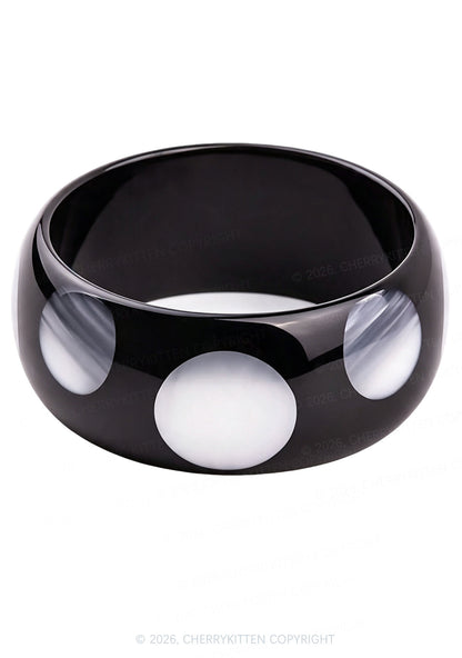 Retro Polka Dots Y2K Cuff Bangle Cherrykitten