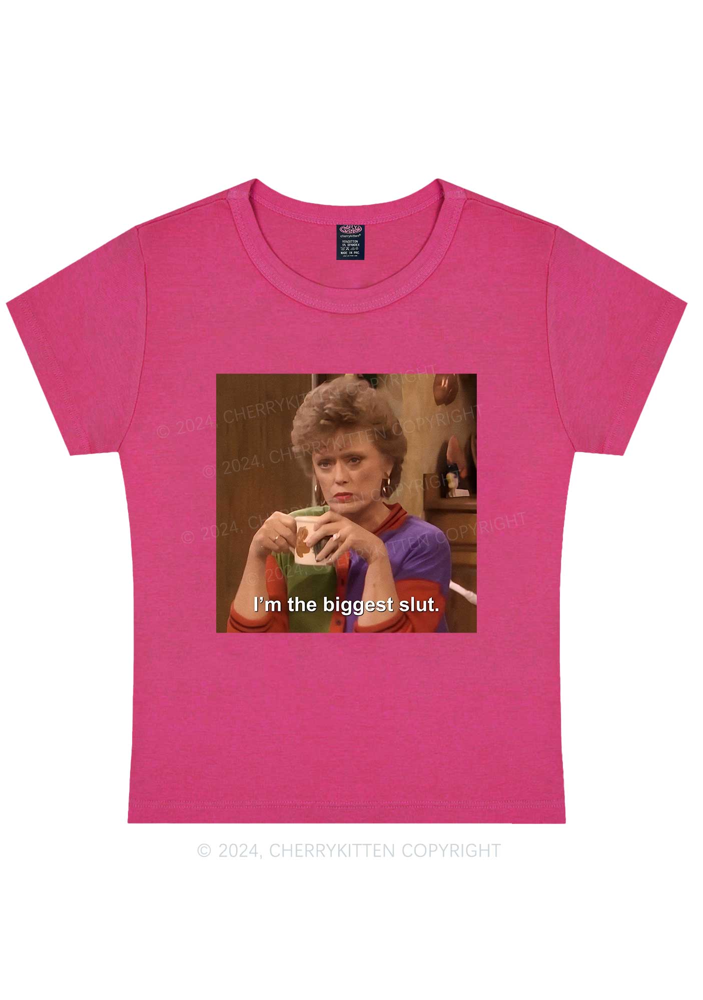 Im The Biggest Slxt Y2K Baby Tee Cherrykitten