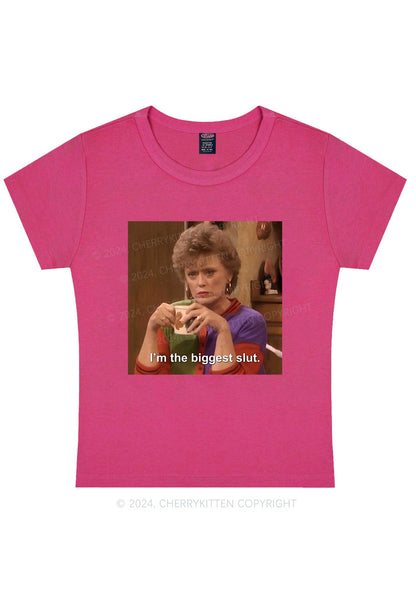 Im The Biggest Slxt Y2K Baby Tee Cherrykitten