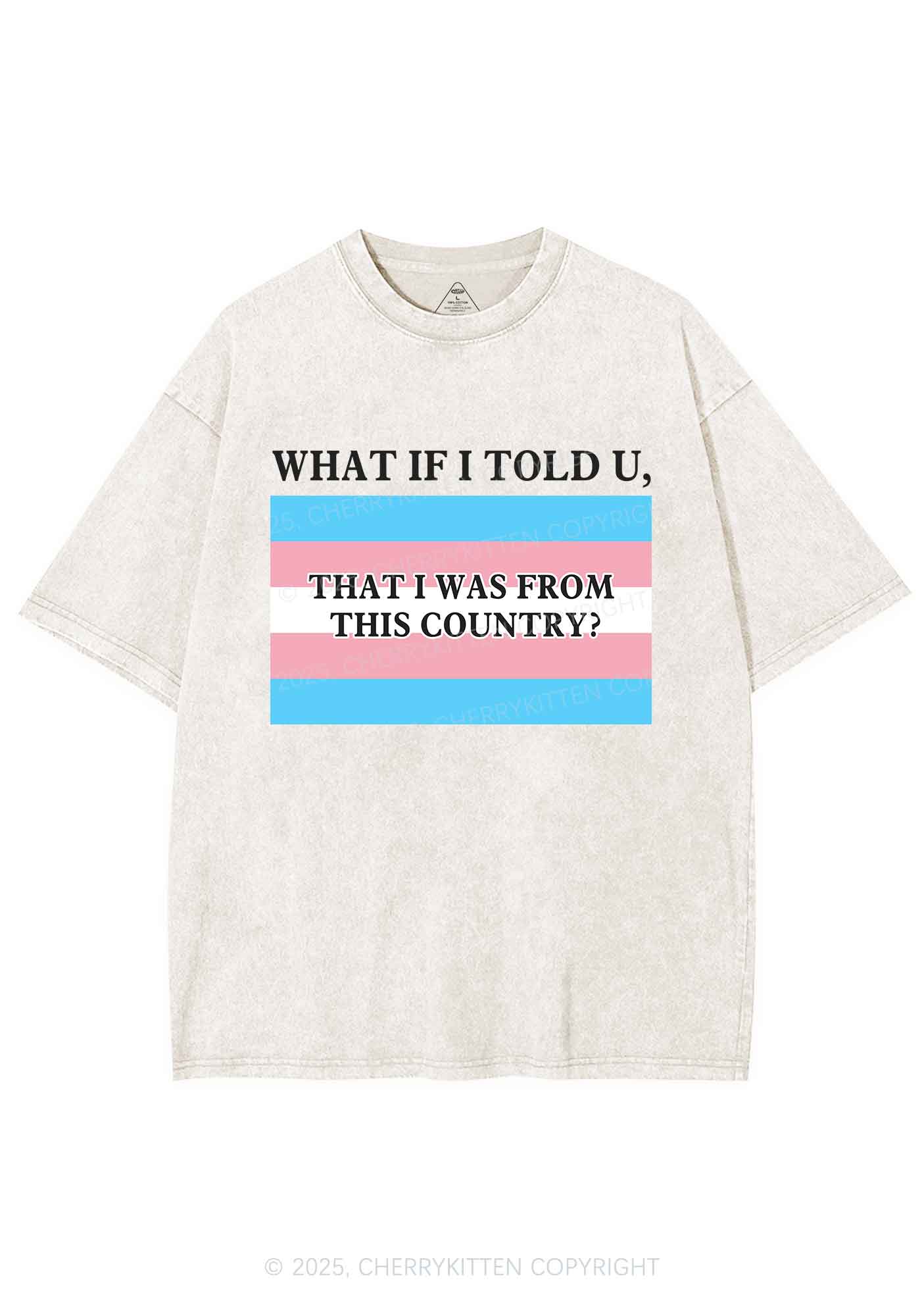 I Was From This Country Y2K Shirts Washed Tee Cherrykitten