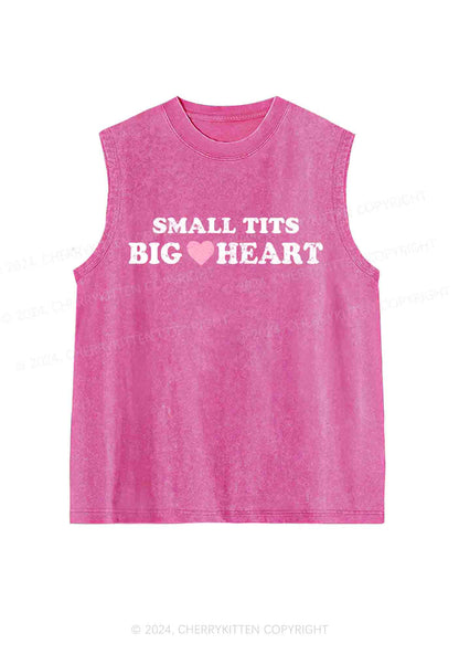 Small But Big Heart Y2K Washed Tank Cherrykitten