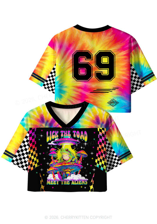 Lick The Toad Y2K Crop Sport Jersey Shirts Cherrykitten