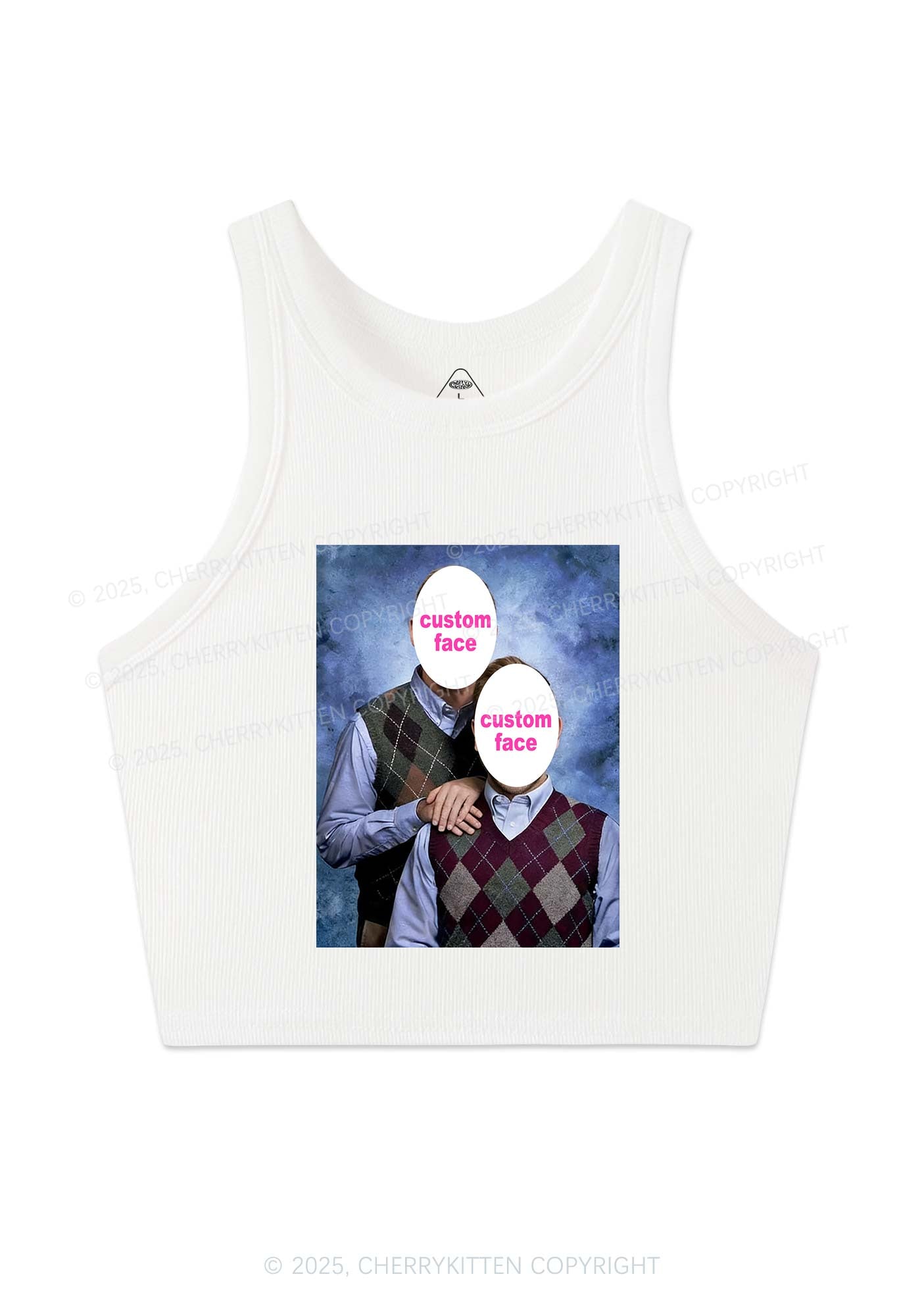 Custom Step Brothers Portrait Y2K Crop Tank Top Cherrykitten