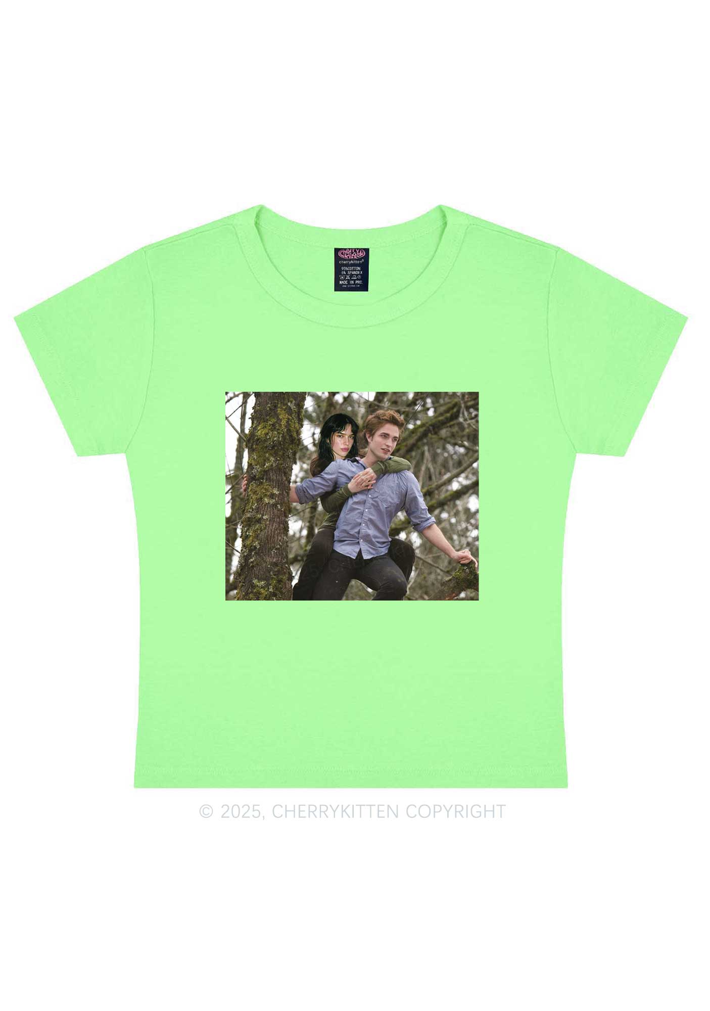 Custom Face Y2K Baby Tee Cherrykitten