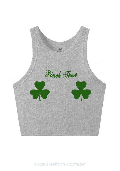 Pinch These St Patricks Y2K Crop Tank Top Cherrykitten