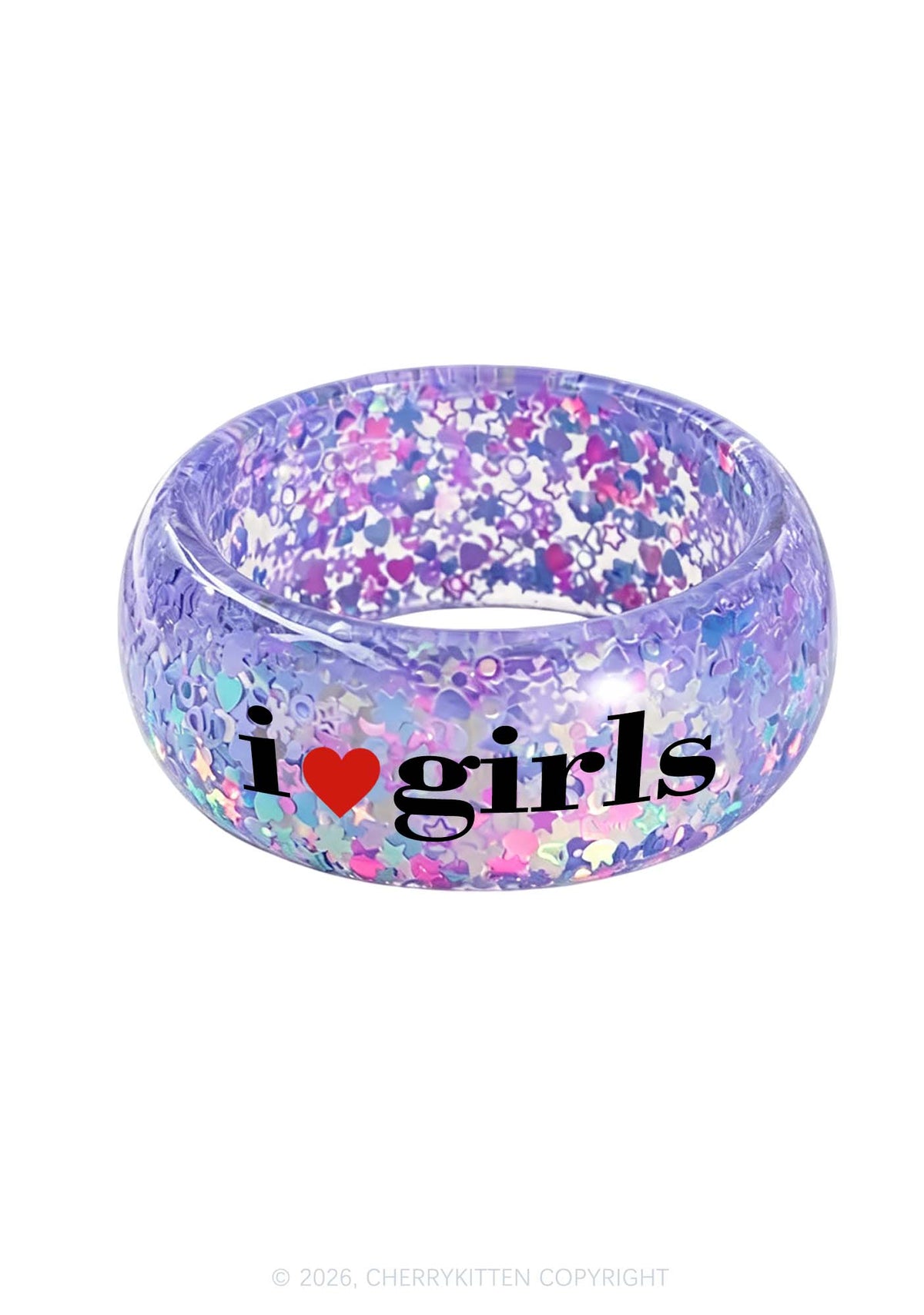 I Love Girls Pride Y2K Cuff Bangle Cherrykitten