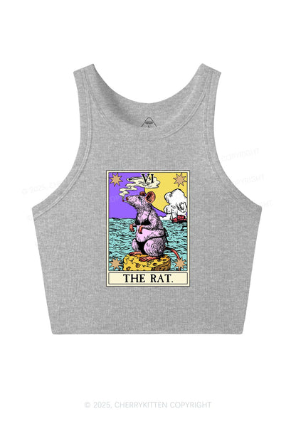 The Rat Smoking Y2K Crop Tank Top Cherrykitten