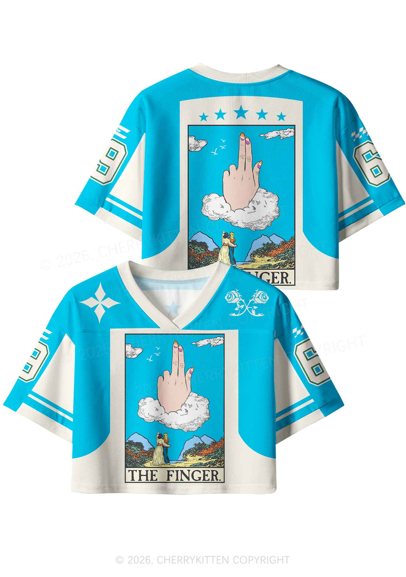 The Lesbians Finger Pride Y2K Crop Sport Jersey Shirts Cherrykitten