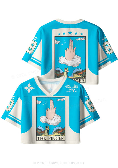 The Lesbians Finger Pride Y2K Crop Sport Jersey Shirts Cherrykitten