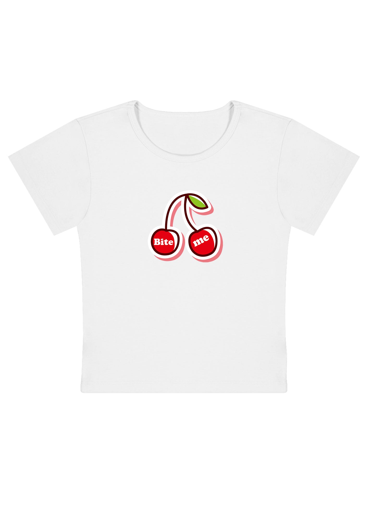 Curvy Cherry Bite Me Baby Tee
