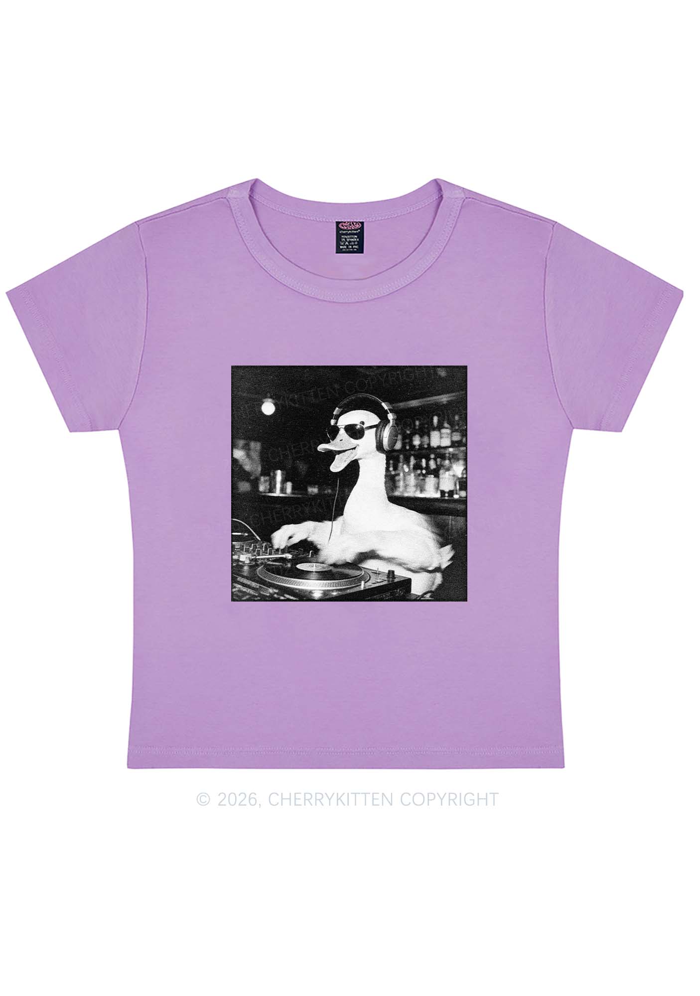DJ Duck Y2K Baby Tee Cherrykitten