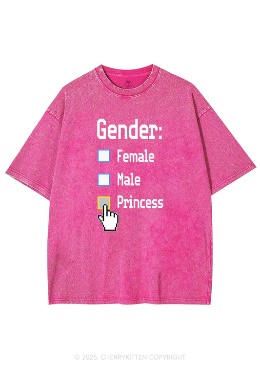 Gender Princess Pride Y2K Shirts Washed Tee Cherrykitten