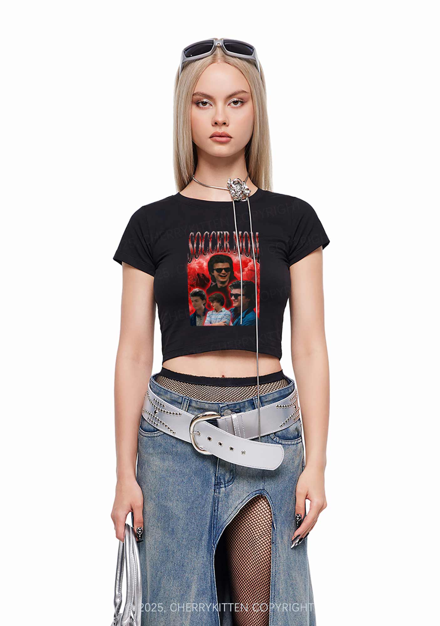 Soccer Mom Y2K Baby Tee Cherrykitten