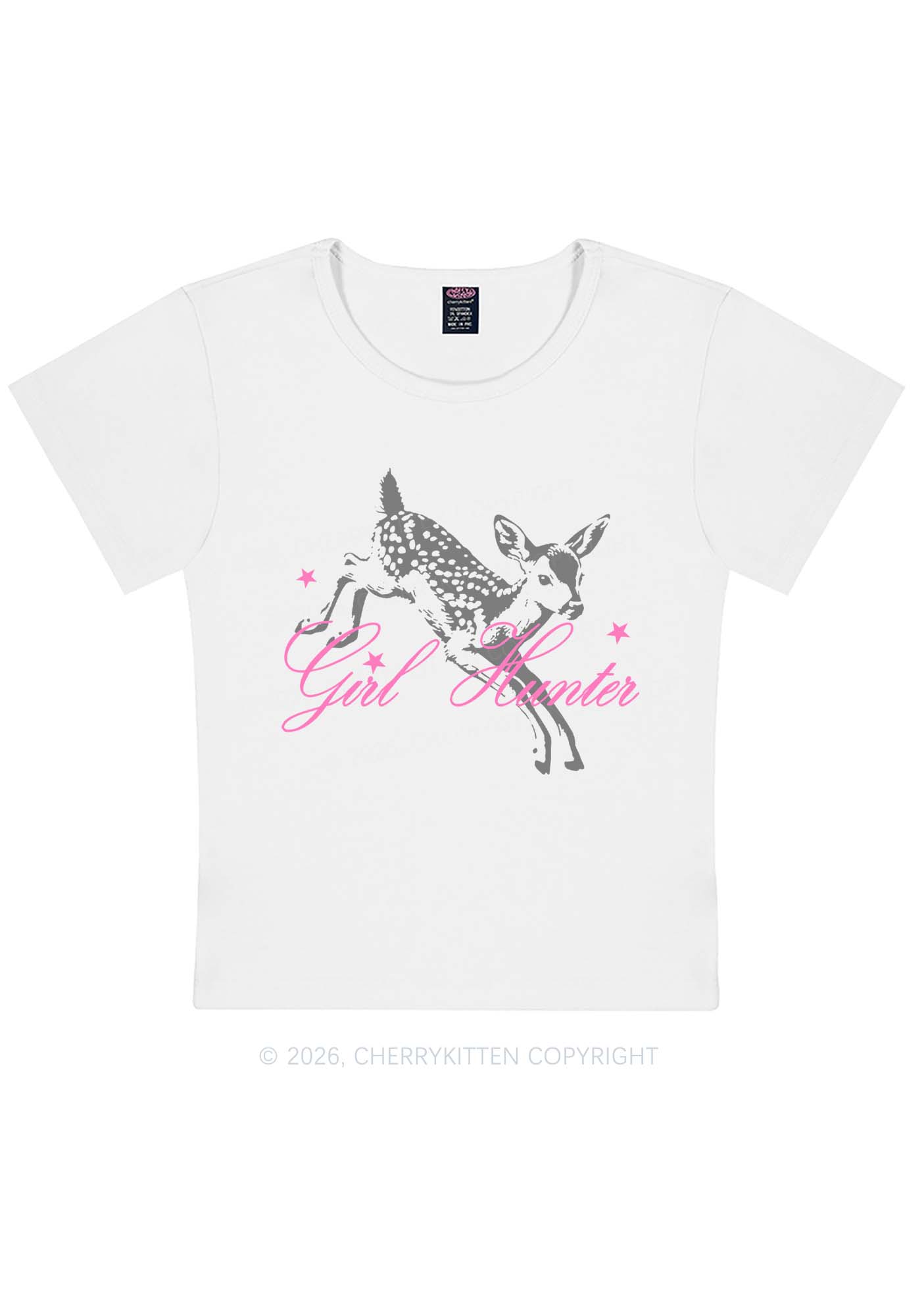 Girl Hunter Deer Pride Y2K Baby Tee Cherrykitten