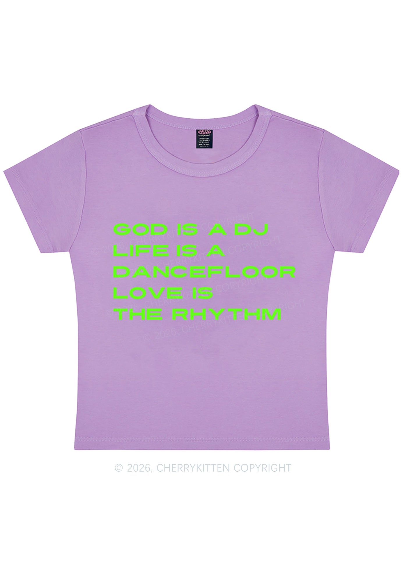 Love Is The Rhythm Y2K Baby Tee Cherrykitten