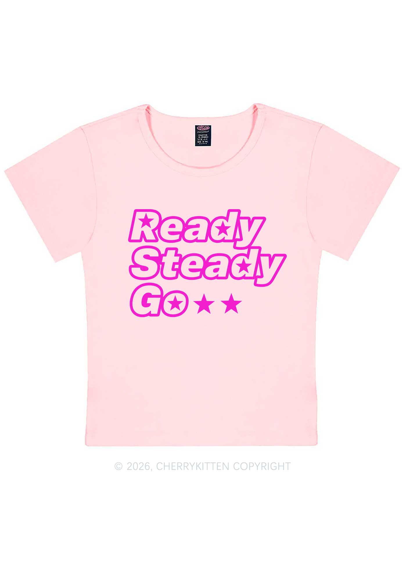 Ready Steady Go Y2K Baby Tee Cherrykitten
