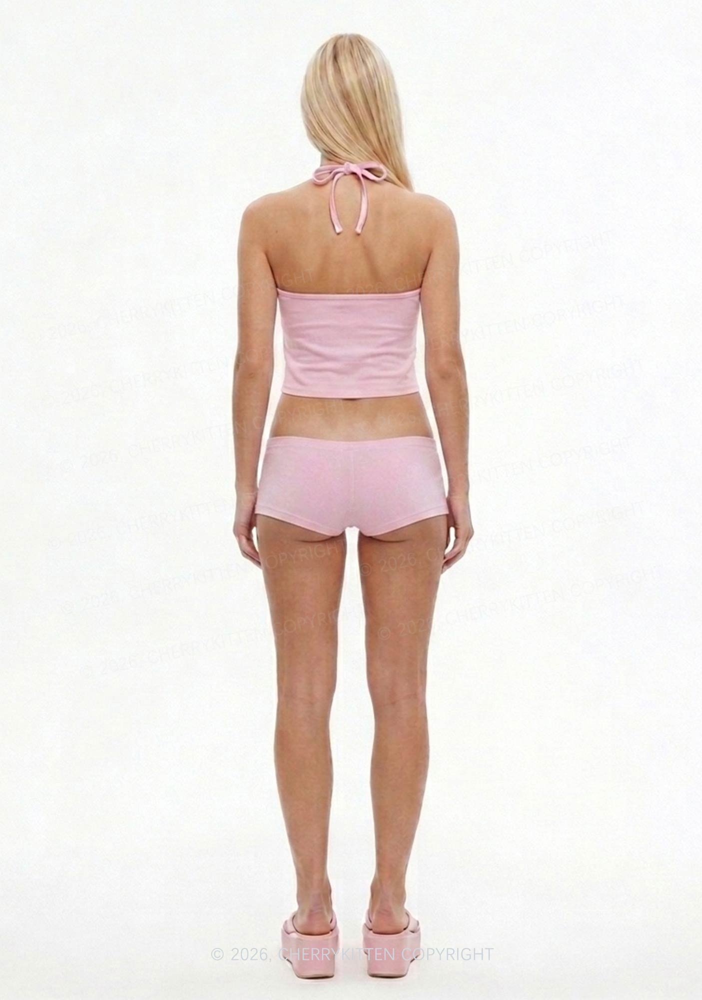 Plain Y2K Low Waist Mini Booty Shorts Cherrykitten