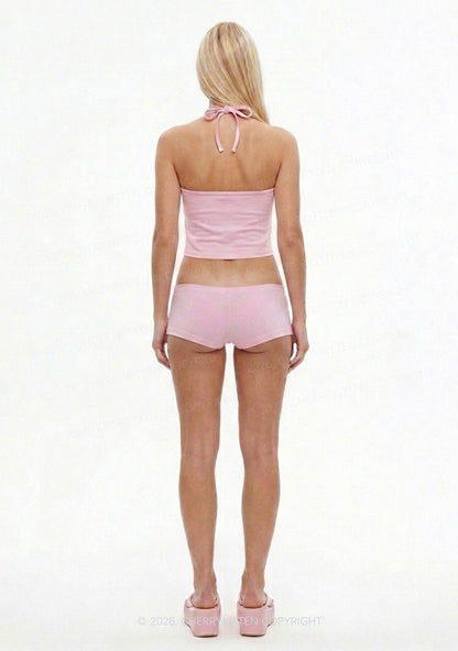 Plain Y2K Low Waist Mini Booty Shorts Cherrykitten