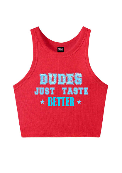 Dudes Just Taste Better Pride Y2K Crop Tank Top Cherrykitten