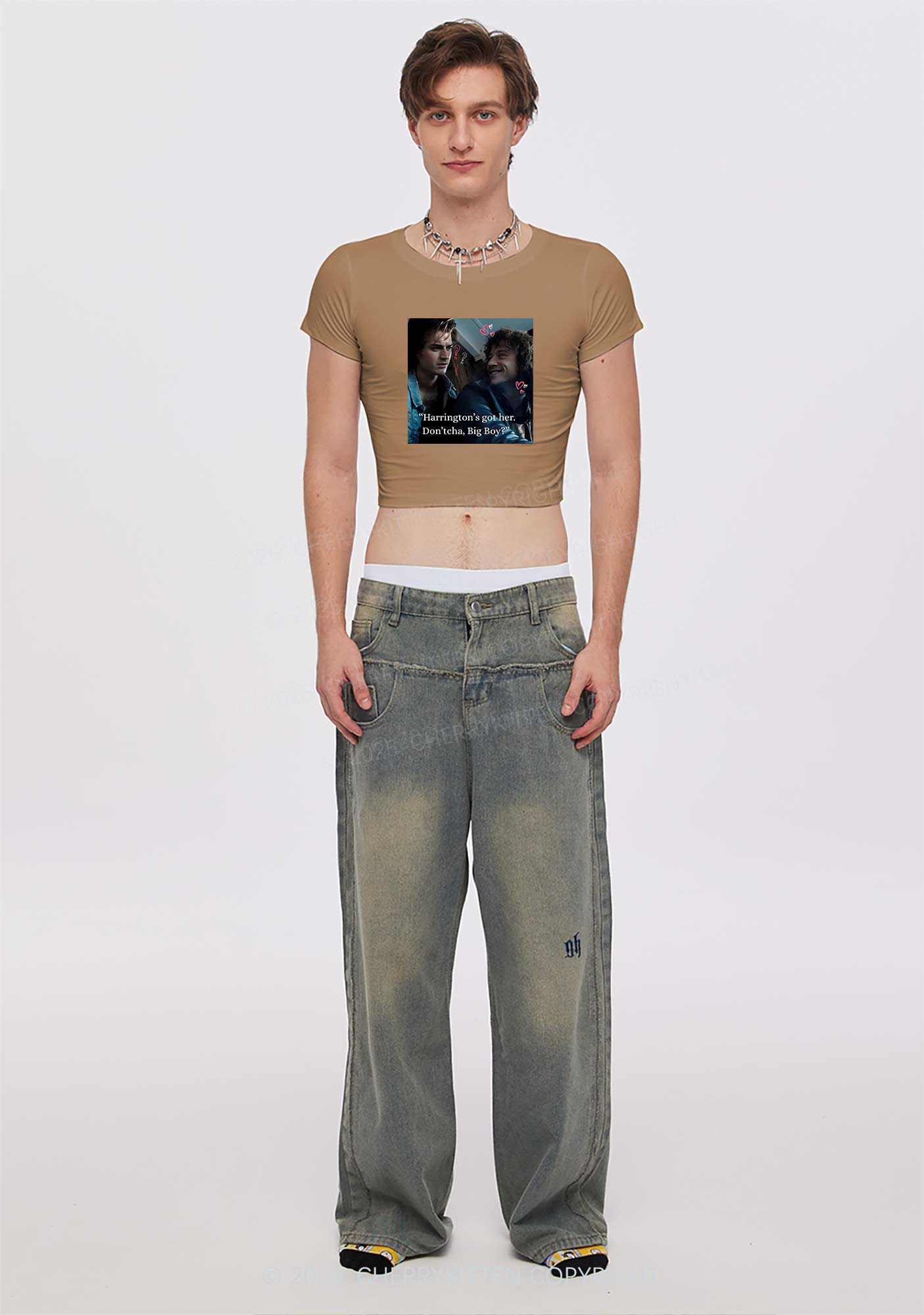 Big Boy Got Her Y2K Baby Tee Cherrykitten