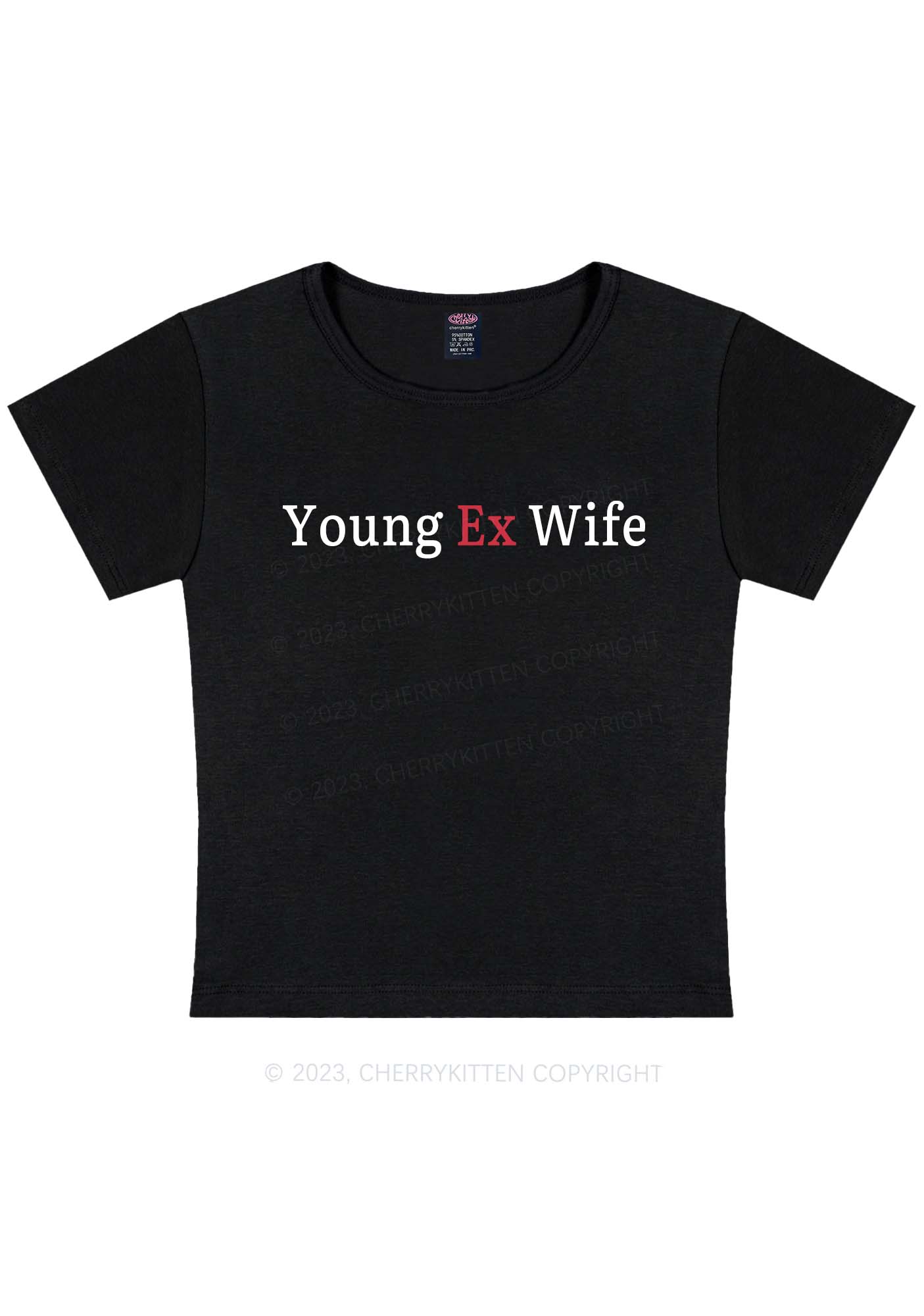 Curvy Young Ex Wife Y2K Baby Tee Cherrykitten