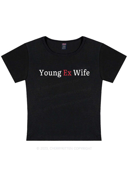 Curvy Young Ex Wife Y2K Baby Tee Cherrykitten