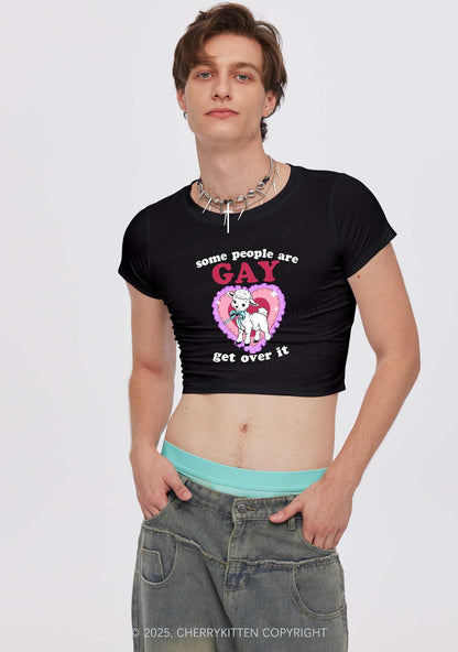 Some People Are Gay Pride Y2K Baby Tee Cherrykitten
