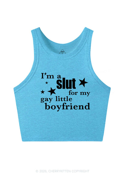 Slxt For My Gay Little BF Pride Y2K Crop Tank Top Cherrykitten